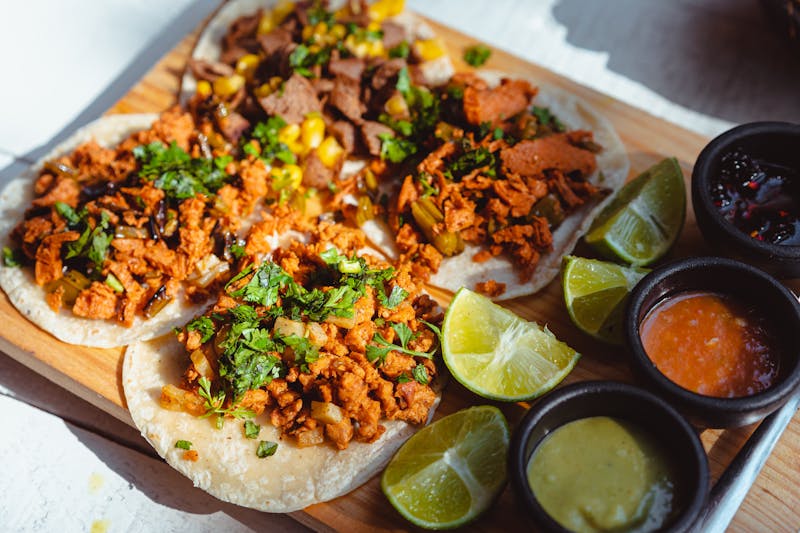Chuys grilled chicken tacos with chipotle