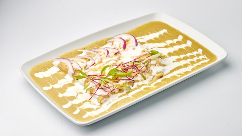 Chuys verde chicken enchiladas with tomatillo sauce