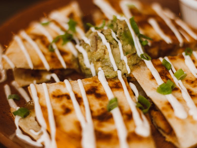 Chuys chicken quesadilla with guacamole