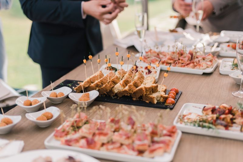 Chuys catering service at an outdoor ranch event in Texas